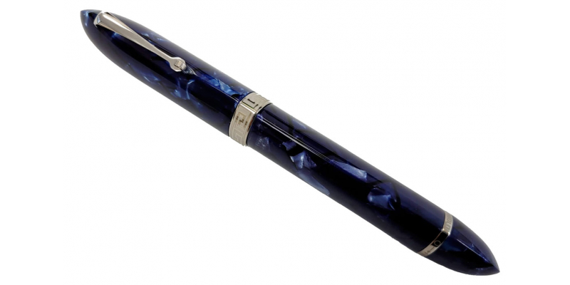 アルマンドシモーニクラブ　限定生産品　トリアンゴロ　ブルー・ラ・ロイヤル　セルロイド　ロジウムトリム　万年筆　ASC Triangolo Blue  La Royale Celluloid Fountain Pen 《送料無料》