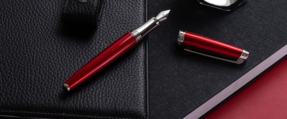 カランダッシュ　レマン　ルージュカーマイン　万年筆　Caran d'Ache Lèman Rouge Carmin Red Fountain Pen  《送料無料》