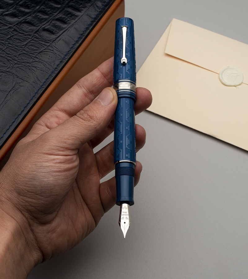 レオナルド 限定生産品 モーメントゼログランデ アールデコ コバルトブルー 万年筆