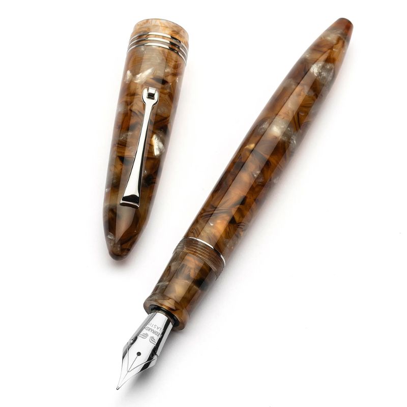 レオナルド　フローレ　アクア・アンブラータ　万年筆（シルバートリム）