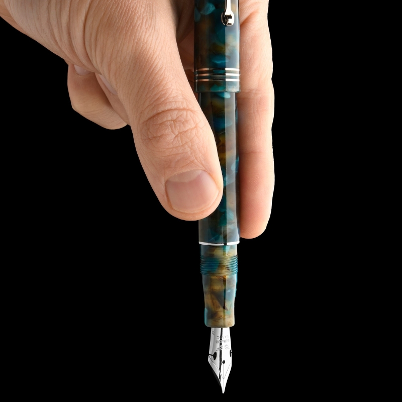 【美品】年始お値下げ　初回ロットOvaltone / FOUNTAIN HS レオナルド モーメントゼロ パウシリヤ 万年筆 (シルバートリム