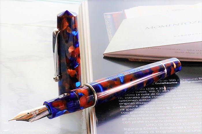 レオナルド モーメントゼロ ピエトラマリーナ 万年筆 14kt スチール Leonardo Momento Zero Pietramarina Fountain Pen 送料無料