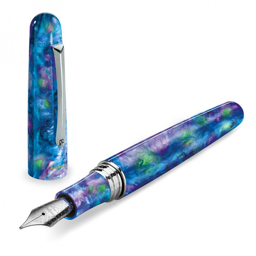 モンテグラッパ エルモ01 ファンタジーブルーム ゲンチアナブルークロス 万年筆 Montegrappa Elmo 01 Fantasy Blooms Blue Cross Gentian 送料無料