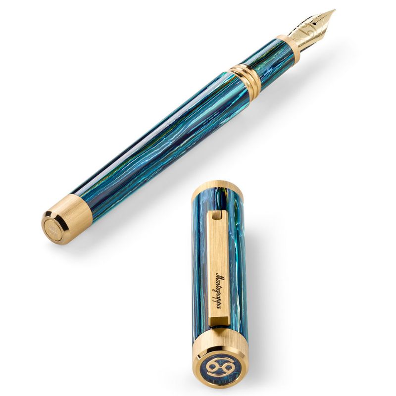 モンテグラッパ 限定生産品 ゼロ ゾディアック キャンサー(かに座)14K 万年筆