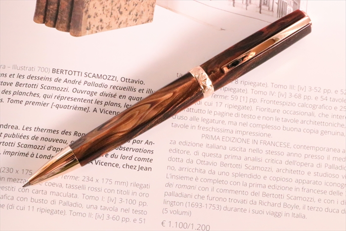 ビスコンティ メディチ ローズゴールド ブラウン ボールペン Visconti Medici Rose Gold Ballpoint pen  《送料無料》