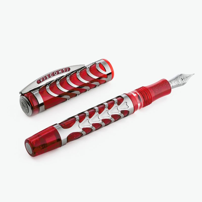 ビスコンティ 限定生産品 スケルトン ロッソ 万年筆